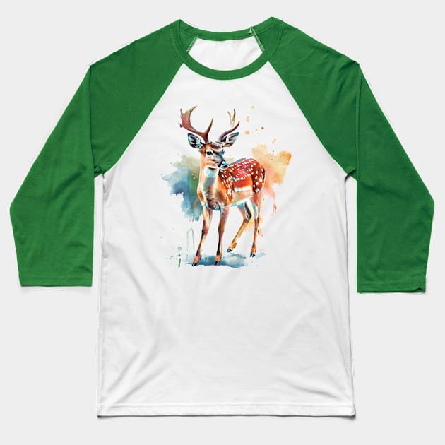 deer Baseball T-Shirt by Ninja banana